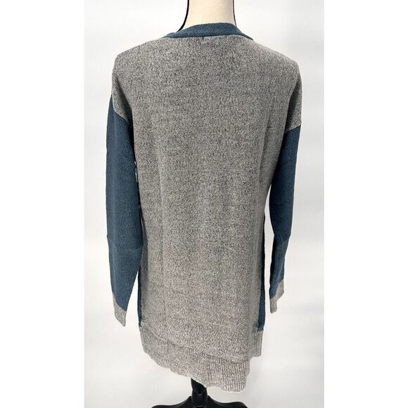 Stitch Fix Lety & Me Cardigan Blue/Gray Color Block Open front LongSleeve Size M - Picture 5 of 9